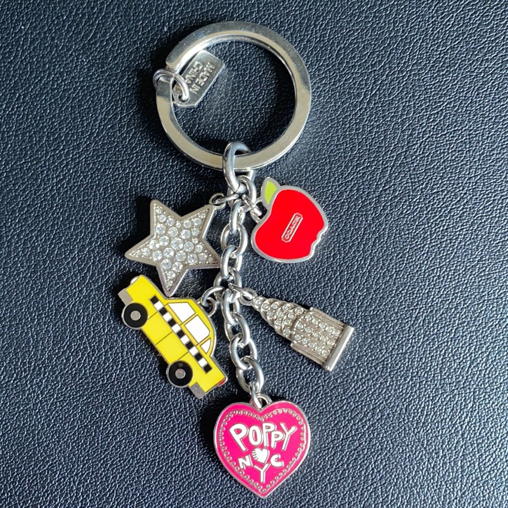 Coach Poppy NYC keychain